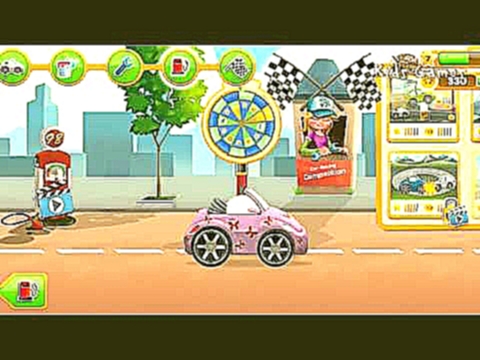 Мультфильм гонки на сиреневой машинке  Гонки для мальчиков  Мультики про гонки 