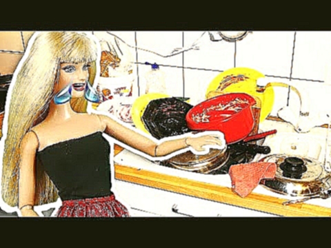 Барби челлендж- как помыть гору посуды за 2 минуты! Мультик для девочек. Серия 77 