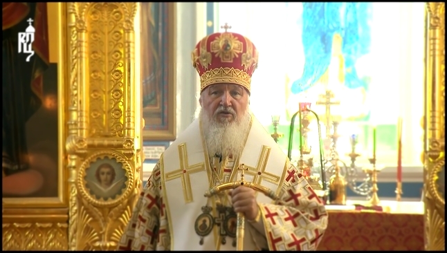 Музыкальный видеоклип Проповедь Патриарха Кирилла после освящения собора в Старом Русике на Афоне 