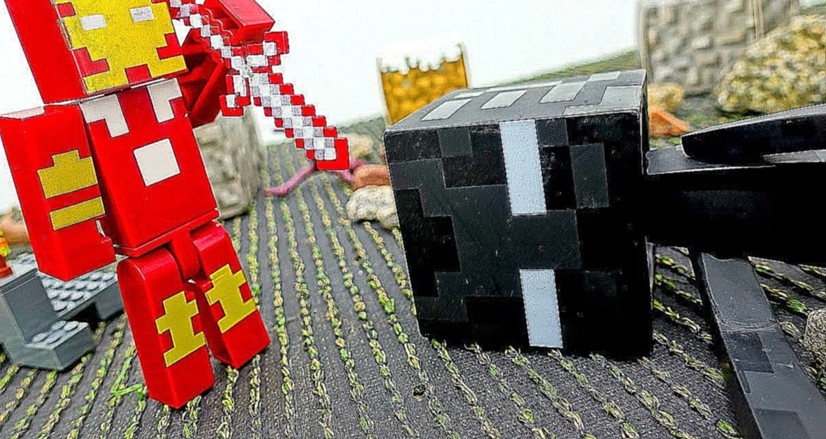 Видео #Майнкрафт Железный Человек VS Эндермен! Битва за Шахту! Игры #длямальчиков Лего #Minecraft 