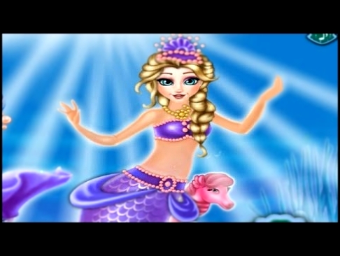 NEW Игры для детей—Disney Принцесса Эльза русалка игра одевалка—мультик для девочек 