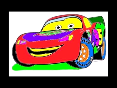 Мультик Раскраска Тачки 2 Молния Маквин . Cartoon Coloring Cars 2 Lightning Makvin 