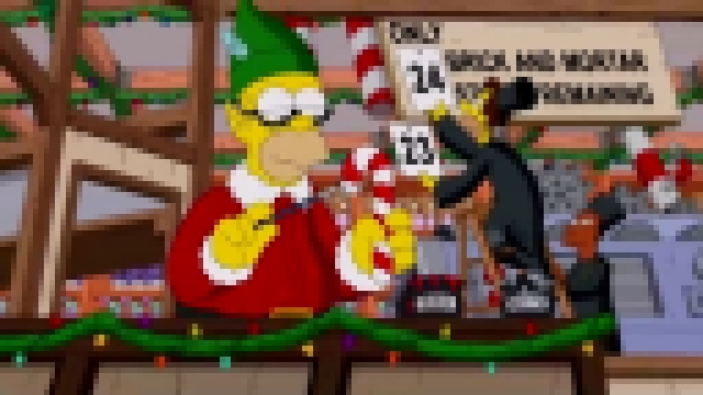 Рождественская заставка Симпсонов 29 сезон 
