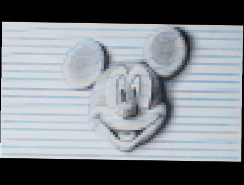 Как нарисовать простой рисунок 3D Карандашом Мики Маус  Mickey Mouse 3D on line paper 