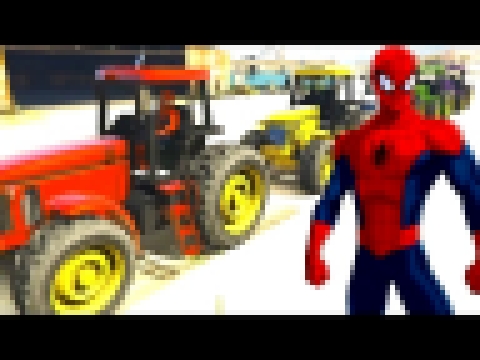 Человек паук & Трактора & Самолет & Веселый мультики для детей #Автошка 