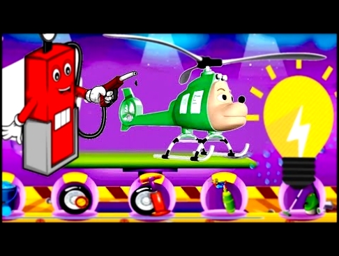 Learn Colors for Children - Toddlers & Babies - Robots Cartoon | Helicopters Teaching Colors 