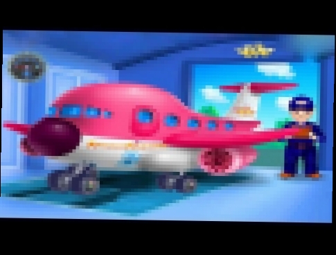 Развивающий мультфильм про самолет для детей. Мойка, чистка, уборка и ремонт самолета. Новая серия 