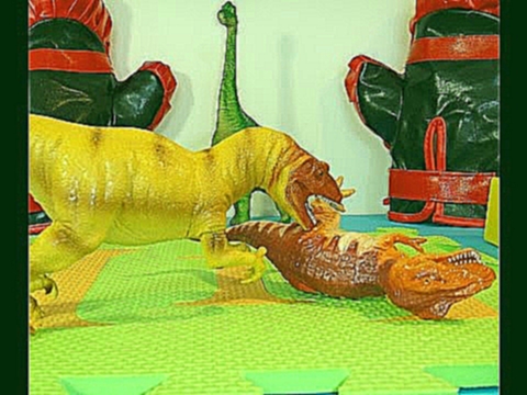 БИТВА ДИНОЗАВРОВ! Бой двух тираннозавров. Мультик для детей. Сражение и дружба. 