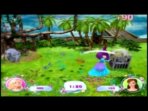 Игра Барби в Роли Принцессы Острова.Прибрежный городок Ловля бабочек 