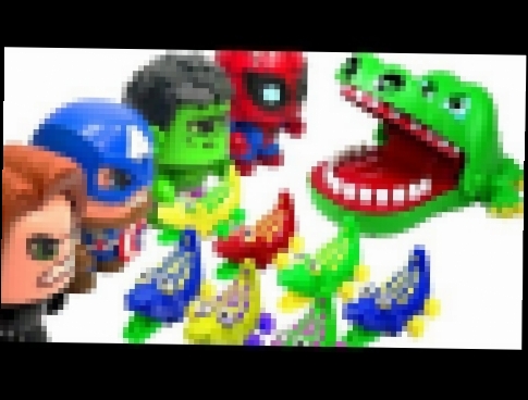 Crocodile Attack Tayo Little Bus ! Marvel Superheroes Rescue ! Go ! Go -  LOR Lego King 