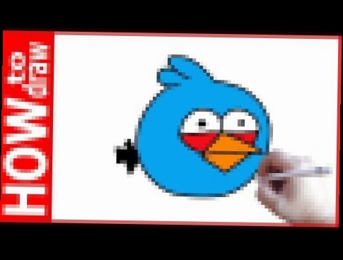 How to draw Angry Birds, Blue, Как нарисовать Энгри Бёрдс 