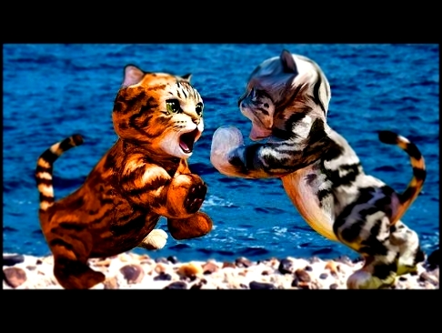 СИМУЛЯТОР Маленького КОТЕНКА #20 / три кота встретили тигра, ягуара, кабана и гориллу #ПУРУМЧАТА 
