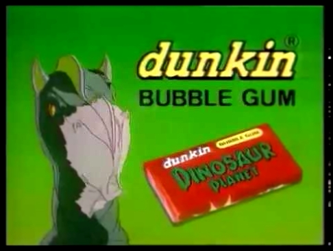 Планета Динозавров Реклама.  Dinosaur Planet Dunkin Spain Bubble Gum Advert Russia 1994 