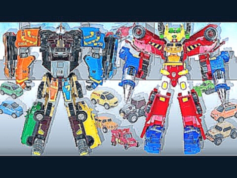 Самые большие Трансформеры: Тобот Гига Семь и Огромный Робот Карбот из мультика Hello Carbot 
