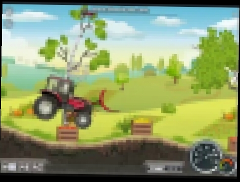 Мультик машинки  Трактор разрушитель гоняет по ферме Cartoon cars tractor-destroyer on the farm 
