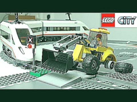 Lego Сartoon Train crash. Мультик про Поезд и машинки из конструктора Лего 