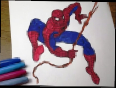 Spiderman Coloring Pages  Marvel Kinder Fun Раскраска Спайдермен Человек Паук  видео для детей 