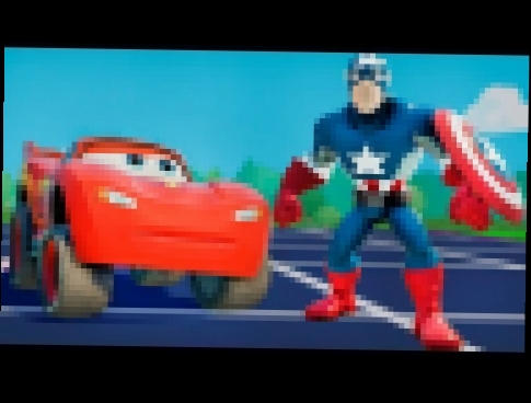Мультик игра для детей про машинки Молния Маквин и супергероя Капитан Америка - Disney Pixar Cars 