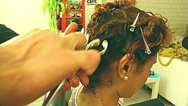 Стрижка боб каре на кудрявые волосы.  Bob Haircut On Curly Hair. Style Workshop "alexnikmehr" 