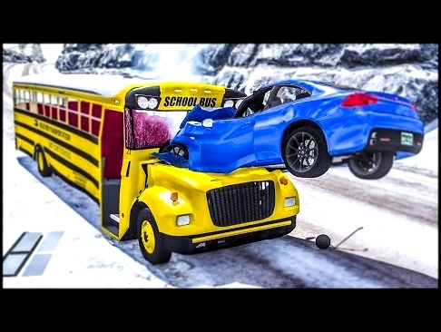 Опасное вождение зимой Тачки теряют управление Машинки аварии как в кино Мультик игра для мальчиков 