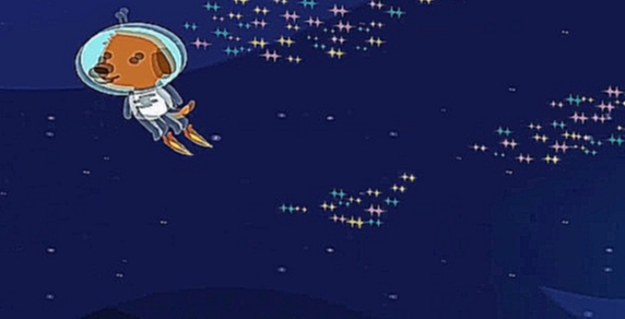 Астронавт Даник и его детский скафандр - Играем с космической ракетой песика Харви и смотрим мультик 
