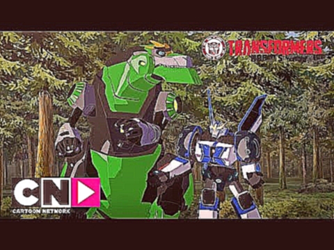 Dinosaur Running Free | Transformers Robots in Disguise | Cartoon Network 