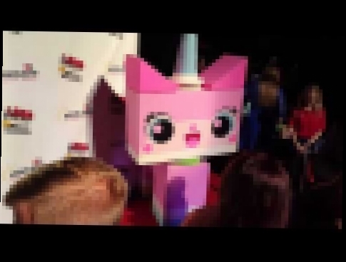 WyldStyle, Emmet and UniKitty at the red carpet premier of The LEGO Movie 4D A New Adventure 