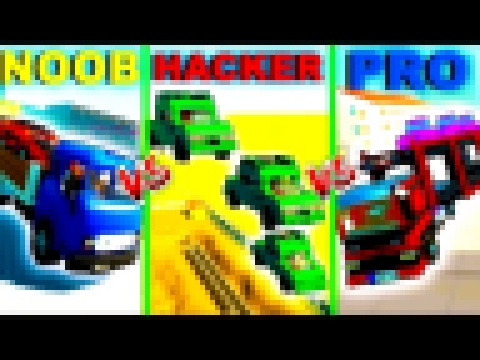 Brick Rigs - NOOB vs PRO vs HACKER - Color Lego Cars Crashes, Trains Realistic Crashes Multiplayer 