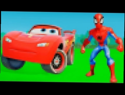 Мультик игра для детей Человек Паук и машинка Молния Маквин из мультфильма ТАЧКИ Spider Man McQueen 