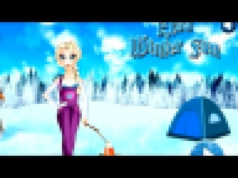 NEW Игры для детей—Disney Принцесса Эльза зимние каникулы—мультик для девочек 