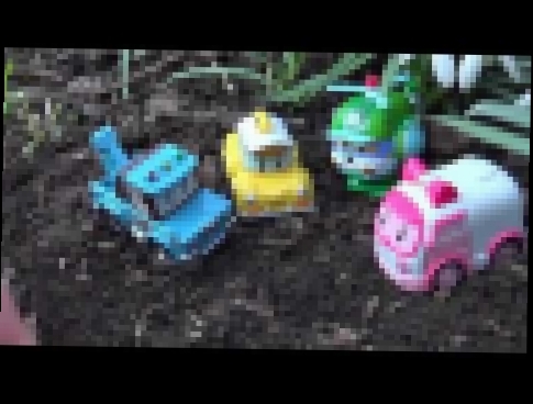 Машинки из мультика Робокар Поли и история с подснежниками  Развивающее видео с машинками Robocar Po 