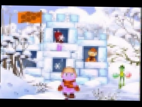 Мультик Лунтик все серии подряд в игре. Лунтик играет в снежной крепости 