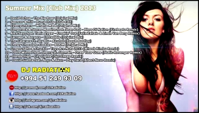 Музыкальный видеоклип ♫ Summer Mix (Club Mix) 2013 ♫ ★ Dj Radiation ★ 