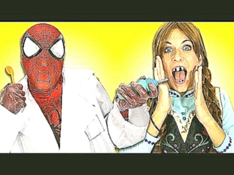 Мультик спайдермен доктор лечит зубы Эльза холодное сердце & Мультики человек паук для детей Анна 