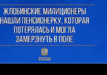 Жлобинские милиционеры нашли пенсионерку, которая потерялась и могла замерзнуть в поле 