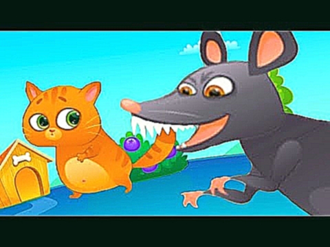 КОТЕНОК БУБУ Мультик игра про котика и крыса Злая страшная мышь бегает за котиком Бубу #AlexanderSan 