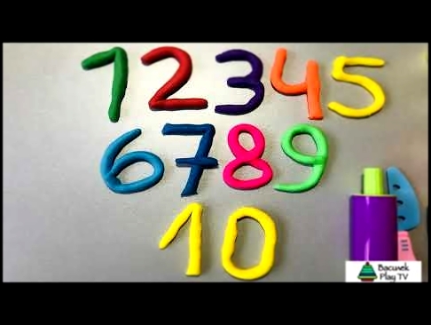 Лепим цифры из пластилина Play Doh от 1 до 10 . Учим цифры и цвета . 