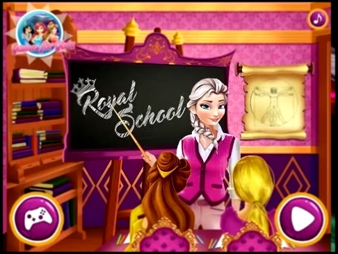 Мультик игра Принцессы Диснея: Королевская школа Royal School 
