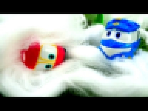 Игрушки для детей - Видео для мальчиков - Роботы-поезда и снег 