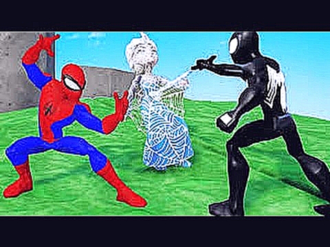 Дисней Принцесса Эльза VS Человек паук - Мультики машинки - Мультики для детей 