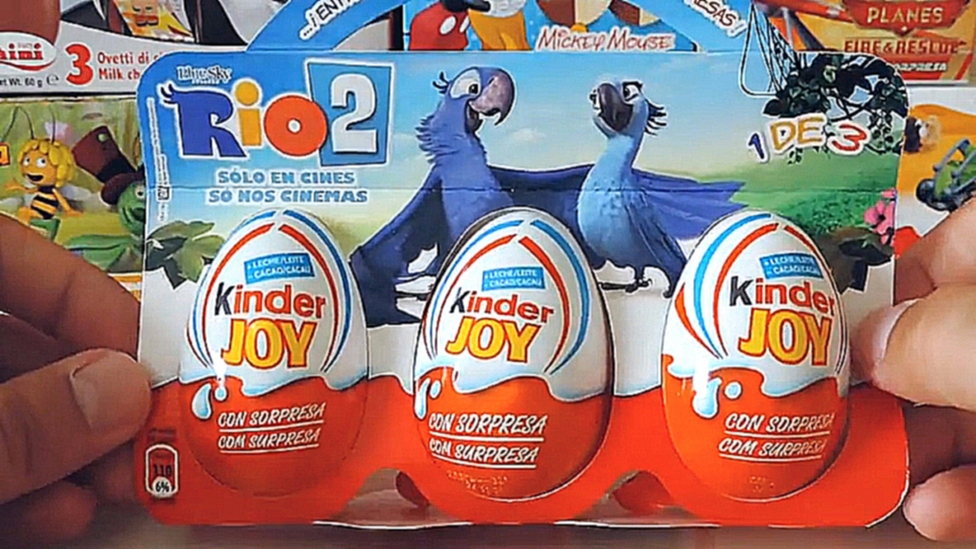 3 Киндер Сюрприз Яйца Рио 2 Игрушки 3 Kinder Joy Surprise Eggs Rio 2 Toys 
