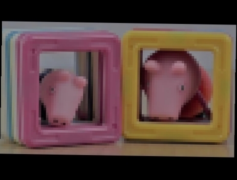 Свинка Пеппа игрушки и геометрические фигуры | Пепа pig school | Серия #2 Магнитный конструктор 
