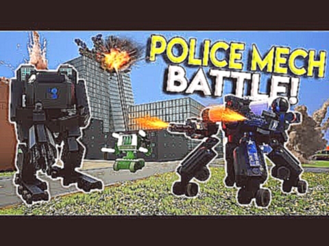 HUGE LEGO POLICE MECHS BATTLE IN THE CITY! - Brick Rigs Gameplay Challenge - Lego Cops vs Robbers 