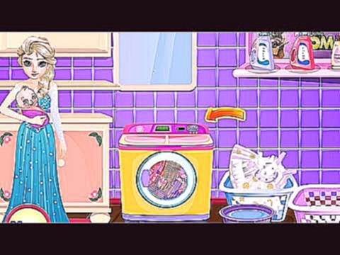 NEW Игры для детей 2015—Disney Принцесса Эльза уборка—Мультик Онлайн Видео Игры для девочек 
