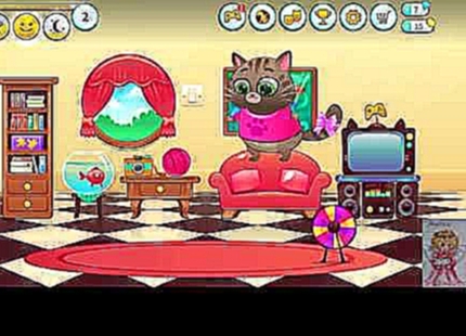 Развлекательное видео для детей игра мультик котенок Бубу 
