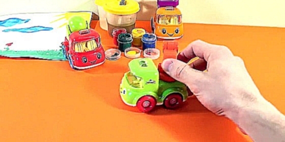 Музыкальный видеоклип Веселые грузовички - учимся убирать игрушки 