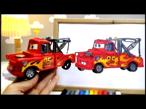 How to draw CARS 3 - Mater in disguise | Easy step-by-step for kids | Art colors 