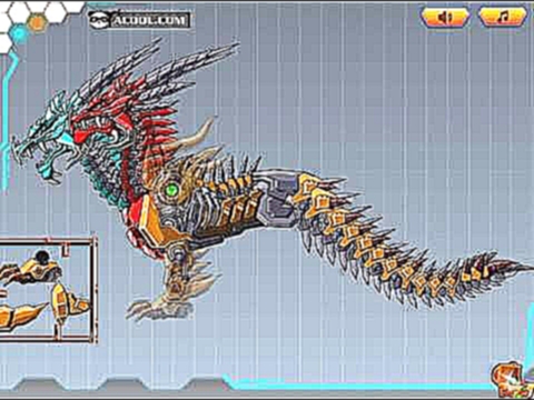 Мультик игра Роботы динозавры: Двухголовый дракон Robot Addict Headed Dragon 