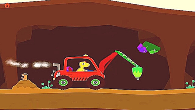 Динозаврик Хрумчик и его Машинка с отбойным молотком. Мульт Игры для детей и малышей 