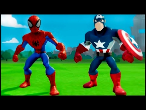 Мультик ИГРА для детей - Человек Паук и Капитан Америка играют с машинками ТАЧКИ дисней пиксар 